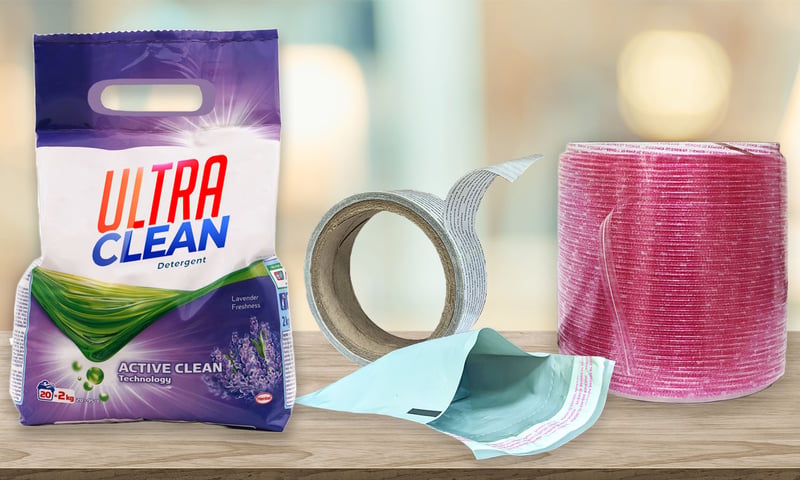 Bag handle, fiber reinforced, and transfer tape landing page banner image
